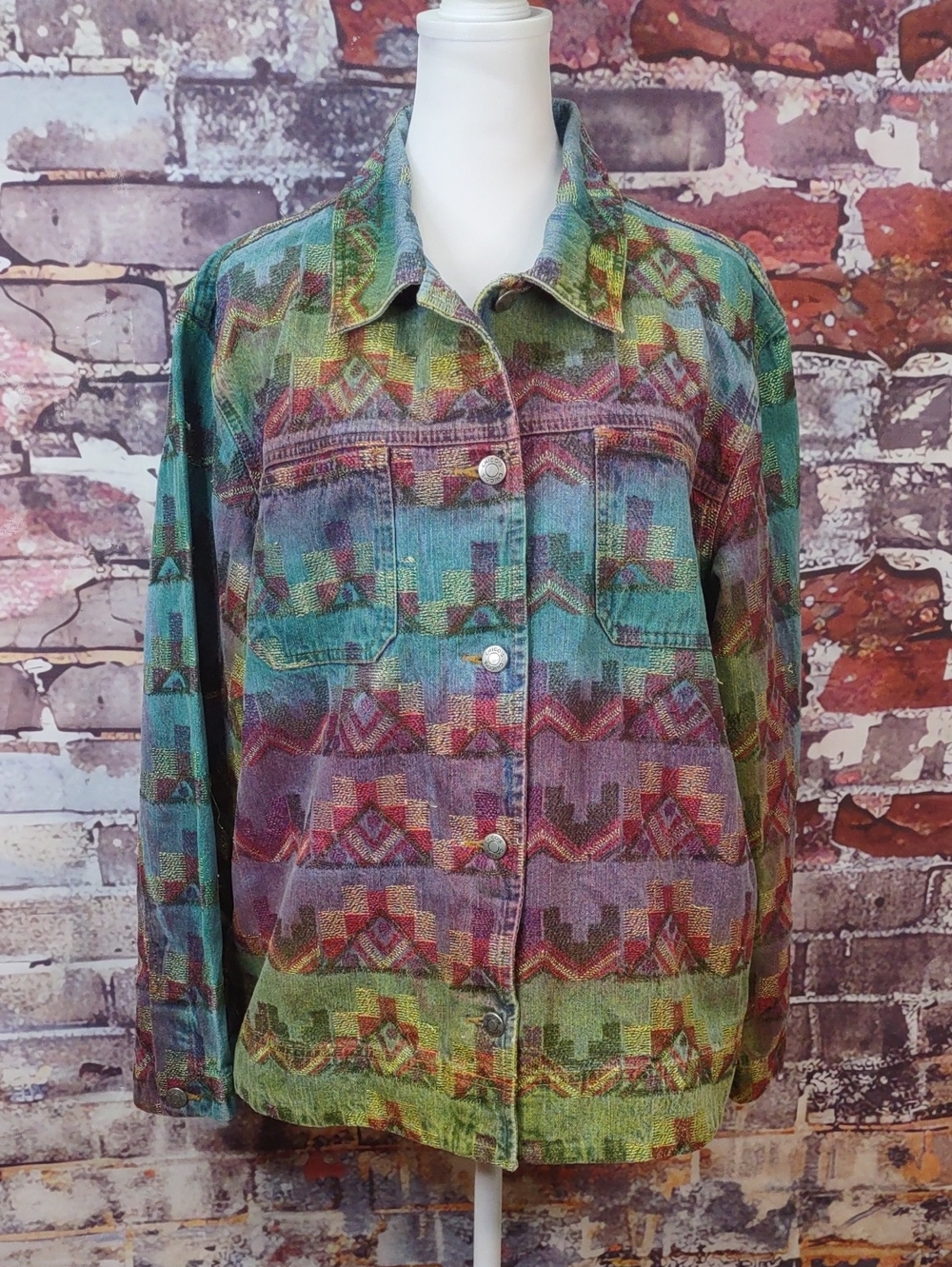 Southwestern Embroidered Jean Jacket